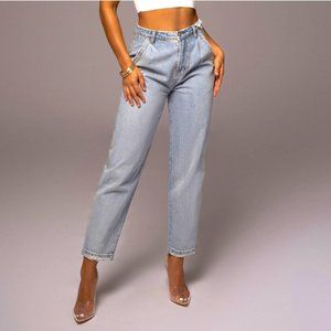 JLUXLABEL Light Washed Relaxed Jeans